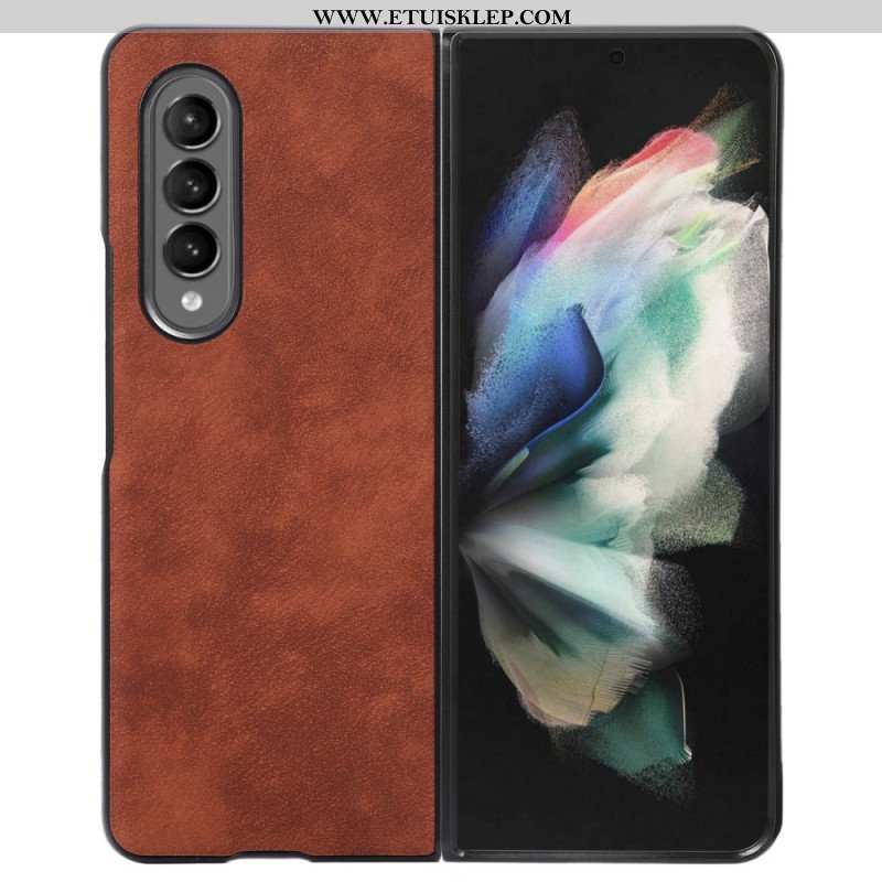 Etui do Samsung Galaxy Z Fold 4 Tekstura Skóry Ze Sztucznej Skóry